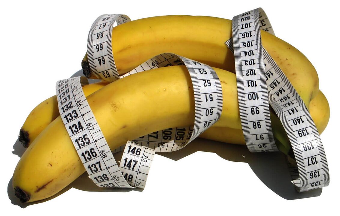 Aumento del pene - centimetro sulle banane